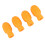 4Pcs Silicone Silent Drumstick Tips Mute Mallets Orange Instrument Accessory 4