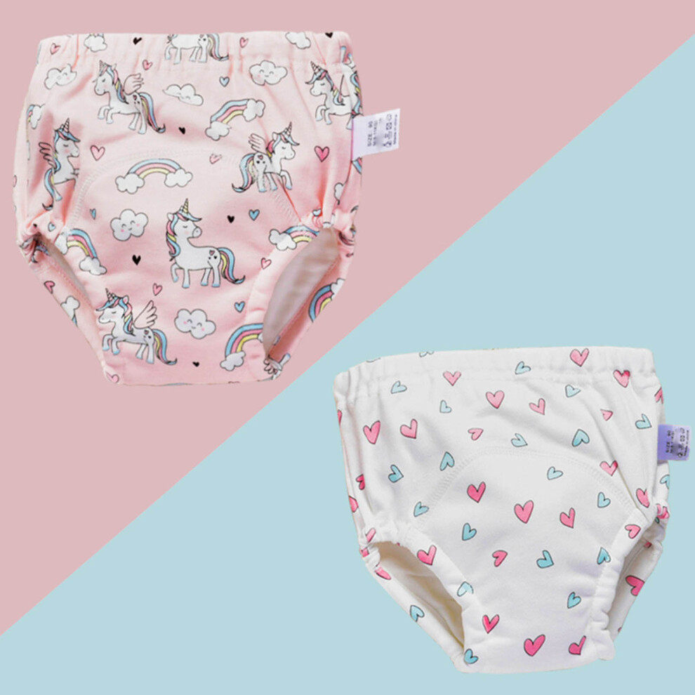 2 Pcs Toddler Cotton Training Pants 8-11Kg Washable Reusable Unicorn Blue