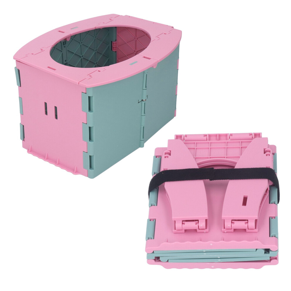 Foldable Pink Potty Training Seat for Travel, Multi Purpose, ABS Material