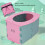 Foldable Pink Potty Training Seat for Travel, Multi Purpose, ABS Material 5