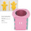 Foldable Pink Potty Training Seat for Travel, Multi Purpose, ABS Material 7