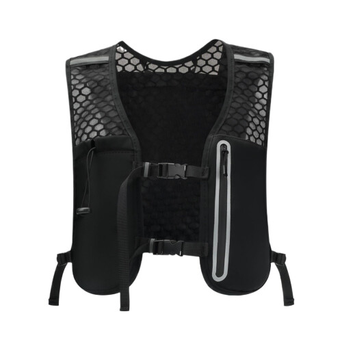 Running Hydration Vest Unisex Adjustable Hydration Backpack Lightweight AntiSlip Bladder Harness Black