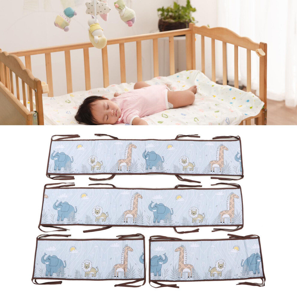 Breathable Crash-Proof Crib Bumper Pad for Boys & Girls, Soft Wrap Protector