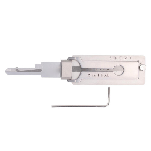 KW1 Stainless Steel Key Decoder 2-in-1 Pickup Hook Tool for Repair 1