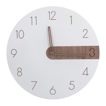 Silent Non-Ticking Wall Clock Smooth Sweep Movement For Home Office Decor, Minimalist Wood Design Battery Operated Decorative Clock, Retro And Simple