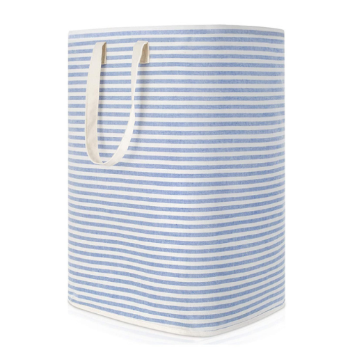 Collapsible Laundry Basket, Recycled Polyester Large Capacity Foldable Design Freestanding Clothes Hamper, Portable Laundry Storage Solution for Unive
