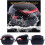 30L Motorcycle  Box with Backrest, Waterproof Tail Case with Night Reflector and Lock, Silver 2