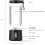Powerful Motor Smoothie Blender, Waterproof Design Rechargeable Mini Blender for Pulse Mode 3