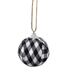Farmhouse Decor, Buffalo Plaid Fabric Ball Ornament For Hanging, Soft But Stable Design Adds Festive Atmosphere To Your Home, Suitable For Christmas