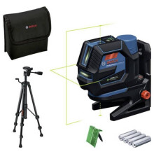 Bosch Professional Laser Kombi GCL 12V-50-22 CG (bis zu 50m, Dual Power, Halterung RM20, 4 Batterien 1,5V, Tasche, Stativ BT 150)