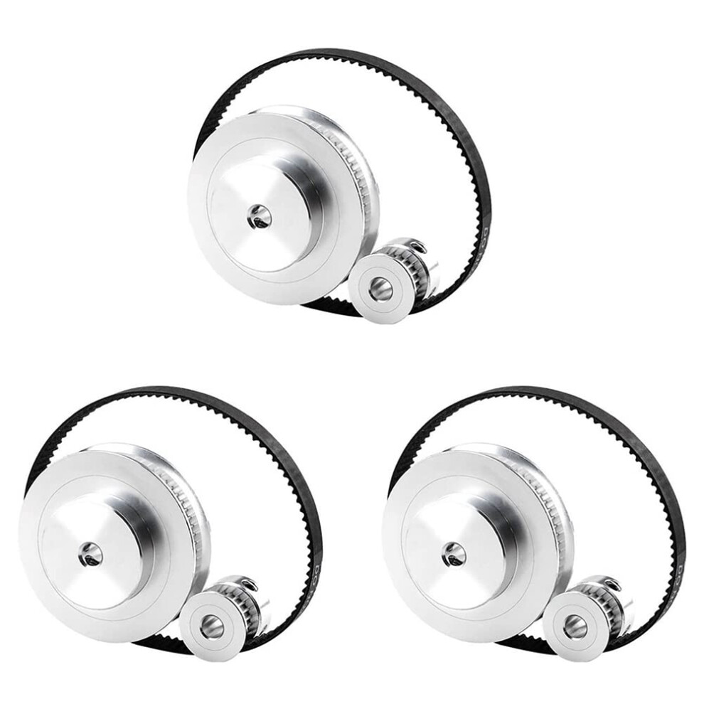 Timing Belt Pulley Set 60T 20T 1:3 Reduction Gt2 5Mm Bore 6Mm Width For 3D Printer 9189345238185