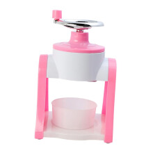 Manual Ice Crusher for Home Use Stainless Steel Hand Operated Ice Chipper Compact Pink