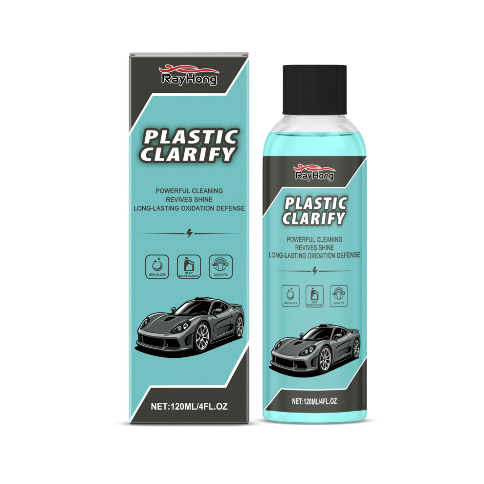 (120Ml) Automotive Plastic Renovation Agent Interior Cleaning, Decontamination, Dustproof, Polishing, Brightening, Maintenance 6921940600164