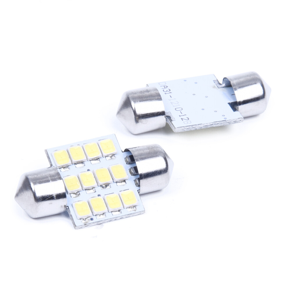 2X C5w 12 Led Smd 31Mm Festoons Plate Bulb Ceiling Shuttle Night Car Xenon Light/White 6032804033483