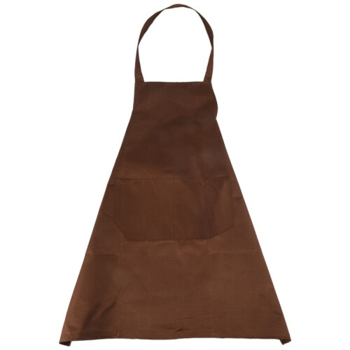 Plain Apron Front Pocket for Butchers Chefs Kitchen Cooking  Baking Waiter - Brown