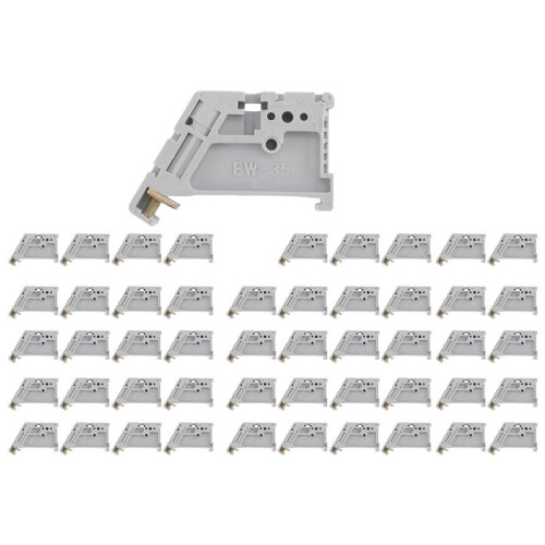50Pcs 35mm DIN Rail Terminal Block End Stopper Mounting Clips