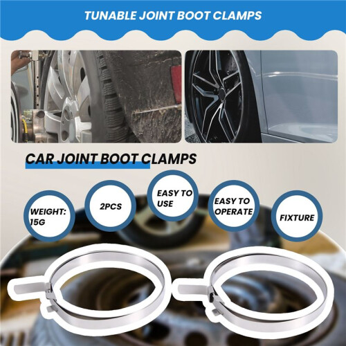 Vehicle Car Constant Velocity CV Joint Boot Clamp Clip Fastener 2 Pcs 1
