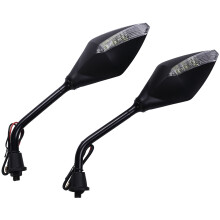 1 Paar Universele Motorfiets Led-Richtingaanwijzers 5 Kleuren Beschikbaar Motorfiets Achteruitkijkspiegels Scooter Indicator Motorfiets Spiegel