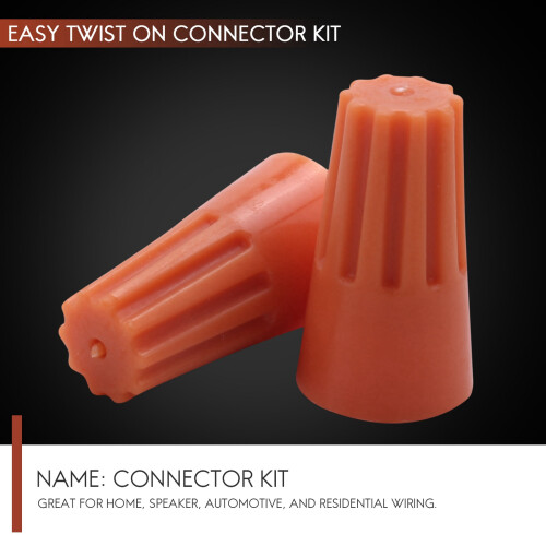 158Pcs 5 Colors Electrical Wire Connector Twist- Screw Terminal Spring Inserted Nuts Caps Assortment Set 2