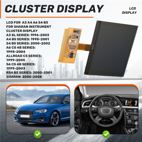 Lcd For  A3 A4 A6 S4 B5 For   Sharan Instrument Cluster Display 2