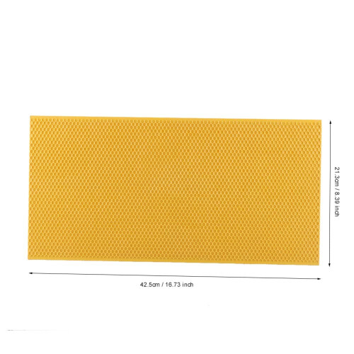 Plastic Beekeeping Frame with PreBuilt Comb Foundation, Durable Yellow Reusable Hive Tool 16.73x8.39 1