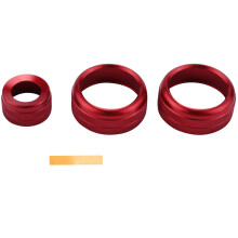 AC Climate Control and Radio Volume Knob Ring Covers for  1 2 3 3GT 4 Series (F20 F22 F30 F31 F32 F33 F80 F82 F87) 3Pcs Red