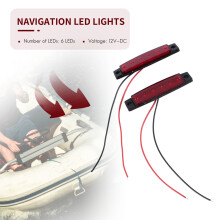 4Pcs Rot GrüN Boot Navigation LED Lichter Heck Lichter Boote Steuerbord Licht 12V