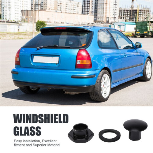 Rear Windshield Glass Strut Hardware Kit Fit for   92-95 Hatchback EG6 CRV Black 2