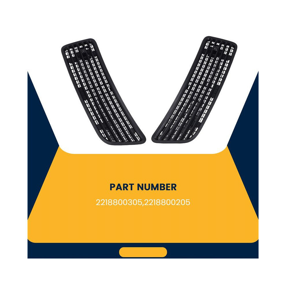 1Pair Left & Right Side Hood Upper Grill Vent For 2007-2013 S550 W221 6034079664515