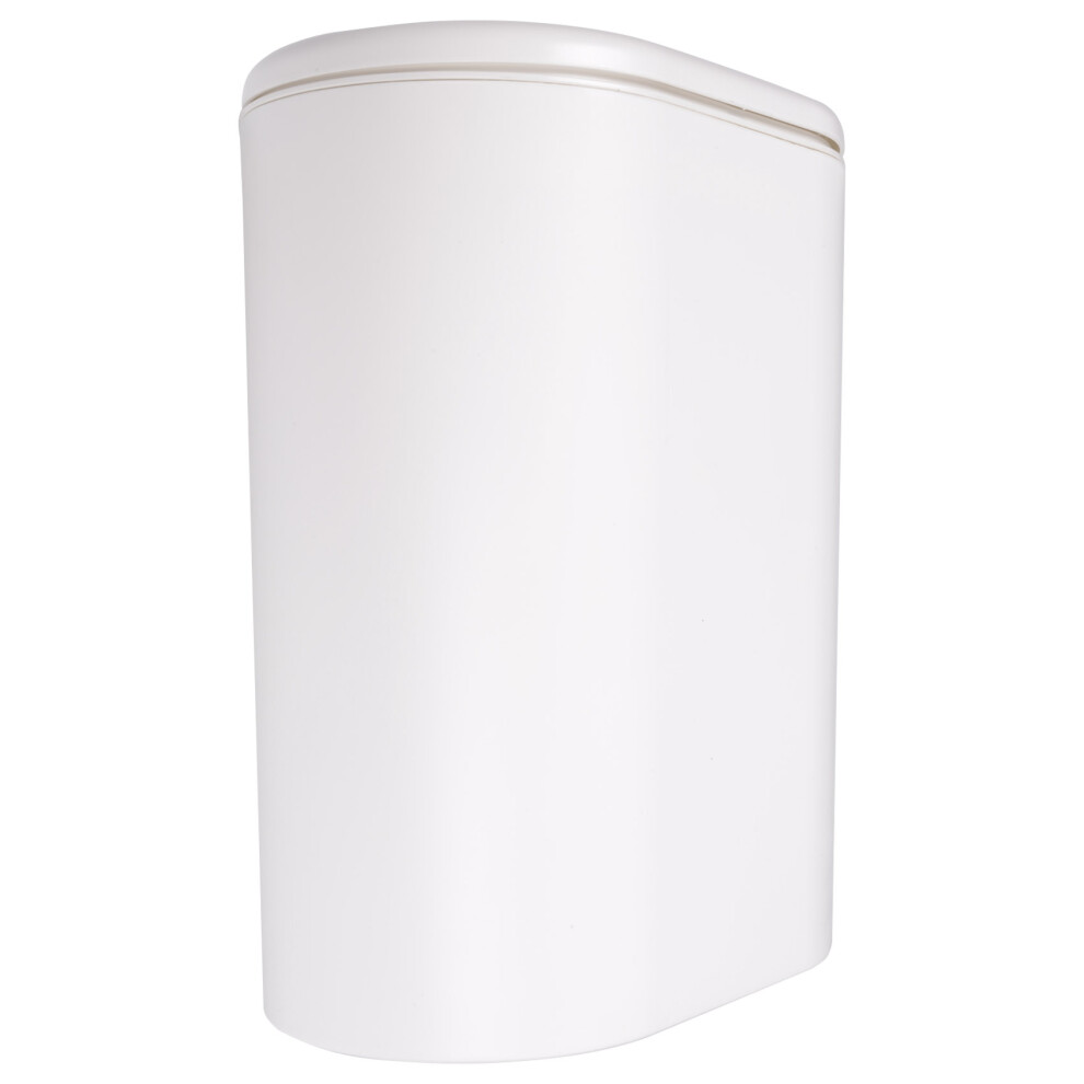 Plastic Narrow Type Kitchen Trash Can Toilet Press Type Waste Bin Dustbin Bathroom Trash Bin Basket Garbage Bucket White 6033217067508