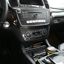 Auto Karbon Faser Innen Konsole Klima Anlage Einstellen Paneel Verkleidung Trim für ML GL GLE GLS Klasse X166 W166