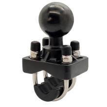 Double U-Bolt Motorcycle Bike Handlebar Rail Mount Base with 1.5 Inch for Camera for for