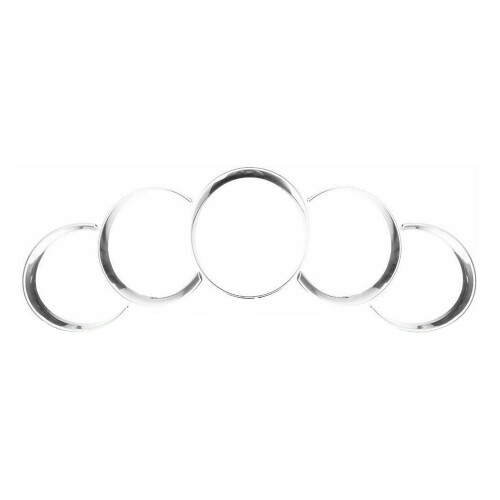 for- Cayenne 958 2011-2018 Silver Car Dashboard Meter Ring Covers Trim Interior Decoration