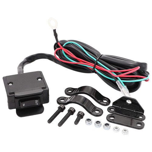 12V ATV Winch Rocker  with Handlebar Control  Kit for ATV/UTV