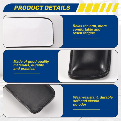 Universal Car Armrest Cushion, Door Armrest Protective Pad Soft Leather Armrest Pad 2