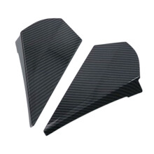 ABS Carbon Fiber Door Rear View Window Spoiler Triple-cornered Bezel Cover Trim for C-HR CHR 2016-2020
