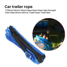 7700Lbs Elektrisches Winden Seil Nylon Seil Hochfestes Faserseil 6Mmx15M Auto AnhäNger Seil AnhäNger Gurt