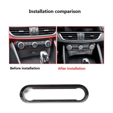 für Giulia Stelvio 2017-2019 Auto Center AC Klimaanlage Einstell Rahmen Verkleidung ZubehöR, Carbon