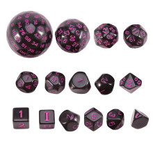 15 StüCke Komplettes Polyedrisches DND WüRfelset D3-D100 SphäRisches RPG WüRfelset für Rollenspiel Tischspiele