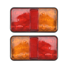 2St 12V 10LED VattentäT Lastbil Trailer Lastbil Bakljus Bil Blinkers Broms Bakre Stopplykta BåT RV  Indikator