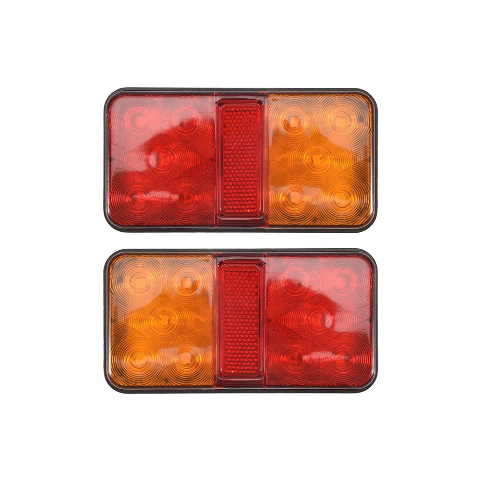 2Pcs 12V 10Led Waterproof Truck Trailer Truck Tail Car Turn Signal Brake Rear Stop Lamp Boat Rv Indicator Light 6032183898574