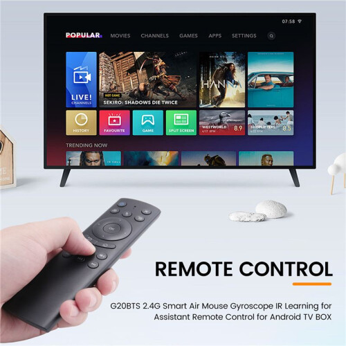G20BTS 2.4G  Air Mouse Gyroscope IR Learning for  Assistant Remote Control for Android TV BOX 1