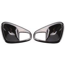 Car Inner Door Handle Bowl Cover Trim Sticker for 451 Fortwo 2010-2014 Accessories, Carbon Fiber