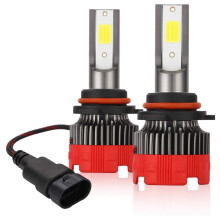 9006 LED-StråLkastarlampor 6000K HB4 HI/Lavljus 55W 8000 Lumen Dimlampa Ljusstark VattentäT DOB-Sats 2 Lampor 360 Rotation