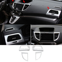 4 StüCk ABS Chrome Auto Luft Auslass Vorne Luft Klimaanlage EntlüFtung Trim Panel Abdeckung für CRV/CR-V 2012-2016