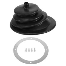 FöR Mr Gasket 1651 VäXelstöVel Liten Rund Svart Gummi 5,250 Tum Rund Platta Gear Stick Skift Knopp KåPa Boot Damask