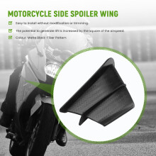 Motorrad Winglet Aerodynamischer FlüGel Kit Spoiler Motorrad Wind FließEn Befestigung FlüGel für S1000RR V4 ZX-10R R1,Matt Schwarz