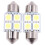 12V 31mm 4 5050 SMD Car Interior Dome Festoon LED Light White 2 Pcs 1