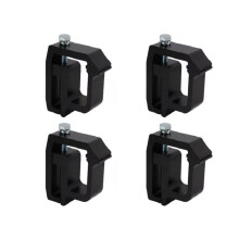 4pcs Aluminum Truck Cap Mounting Clamps for Roof Cover, Black