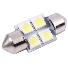 SODIAL (R) 2 Stueck 12V 31mm 4 5050 SMD Auto Innenhaube Girlande LED Licht - Weiss